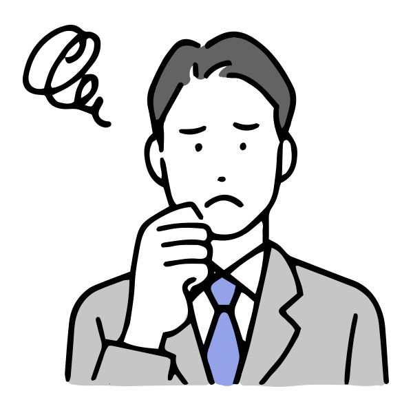 悩むビジネスマン